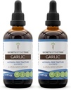 Knoflook Tinctuur Alcoholvrij Liquid Extract, Knoflook Gedroogde Bulb (2x4 FL OZ)
