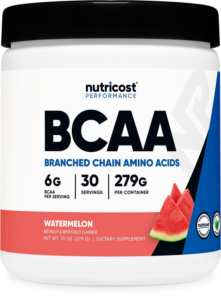 Nutricost BCAA Poeder (Watermeloen, 30 porties) Optimale 2:1:1 verhouding