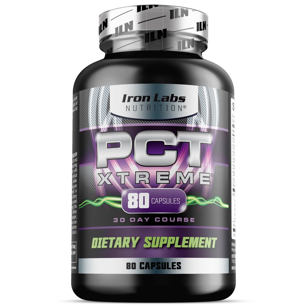 Iron Labs Nutrition PCT Xtreme - PCT Supplement voor mannen - 30 dagen cursus - Post Cycle Support Booster (80 capsules)