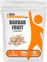 BulkSupplements.com Baobab Fruitpoeder - Baobab Supplement, Antioxidant Supplement - Glutenvrij, 7g per portie, 250g (8.8 oz) (pakket van 1)