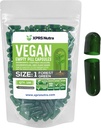 XPRS Nutra Maat 1 Lege Capsules - 100 Graaf Lege Vegan Capsules - Vegetarische Pillen - DIY plantaardige Capsule Vegetarische Pillen Caps voor Do-It-Yourself Supplements (Forest Green)