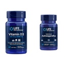 Life Extension Vitamin D3 5000 IE, Ashwagandha - Stress Relief, Focus, Geheugen, Goede Ondersteuning - Non-GMO Supplement Bundle
