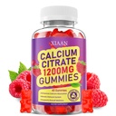 Calcium Citrate Gummies 1200mg Calcium Gummies for Women & Men, Chewable Calcium Supplements Support Immune Health & Bone Strength, Vegan/Sugar-Free/Gluten-Free, Raspberry Flavor 60 Count