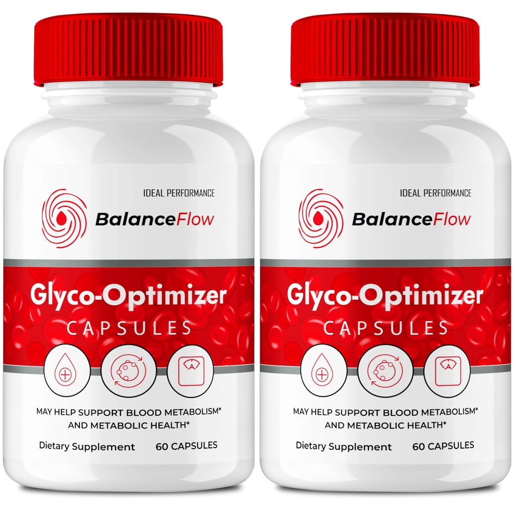 Balance Flow Glyco Optimizer Supplement Capsules, BalanceFlow Health & Wellness Support Pills - Maximum Strength, Balance Flo All Natural Advanced Formula, BalanceFlo Pills Reviews (2 Pack)