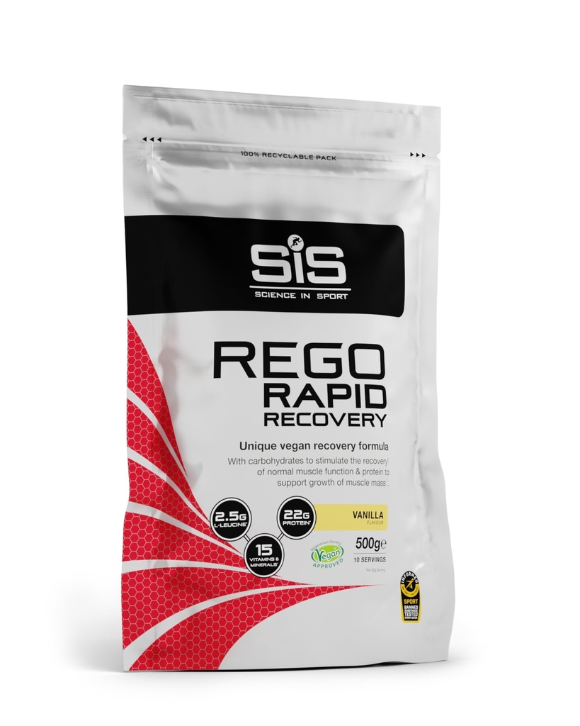 SiS REGO Rapid Recovery - Vegan-Friendly Protein Powder for Muscle Support - 21g Protein Per Serving - 15 Vitamins & Minerals - Sports Nutrition - Vanilla Flavor - 17.6oz