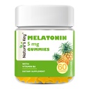 Nature's Key Melatonin Gummies, Melatonin 5mg with Vitamin B6, Melatonin Supplement Sleep Support (60 Count, Pineapple)