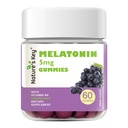 Nature's Key Melatonin Gummies, Melatonin 5mg with Vitamin B6, Melatonin Supplement Sleep Support (60 Count, Grape)