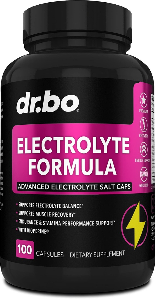 Electrolyte Pillen Supplement Salt Tablets - Electrolytes Capsules met Kalium, Magnesium, Natrium, Chloride, Calcium Vervanging voor Keto, Kraampen en Rehydratatie Zouten Supplementen - 100 Hydratatiedopjes