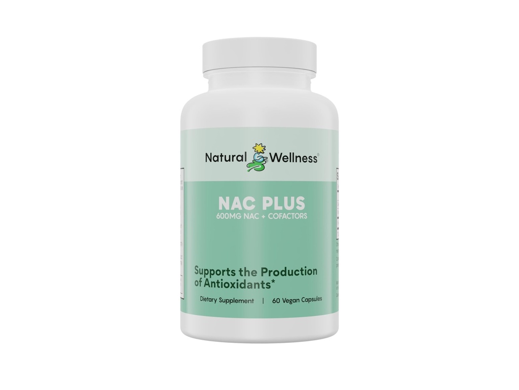 Natural Wellness NAC Plus – NAC Supplement with Selenium & Molybdenum for Liver Detox, Antioxidant Support & Glutathione Boost – Promotes Immunity, Recovery & Respiratory Health – 600mg, 60 Capsules