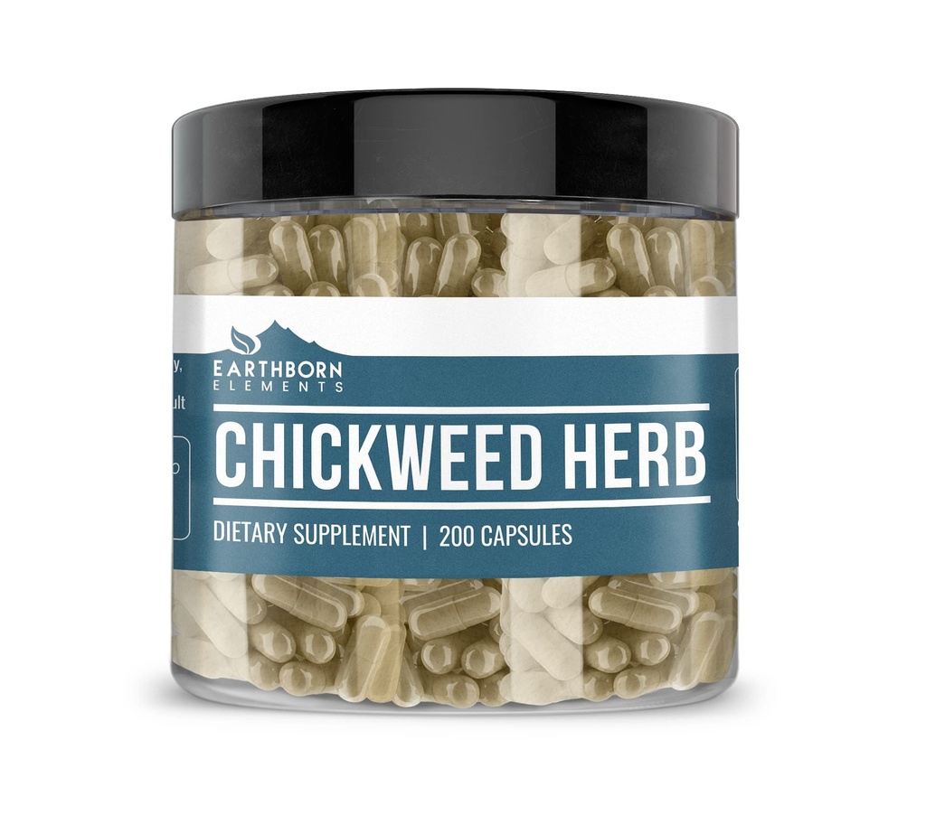 Earthborn Elements Chickweed Herb (200 capsules) Pure, Geen Fillers of Additieven