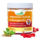 ANUMITRA Magnesium Glycinate 1000mg Gummies with Ashwagandha & Coenzyme Q10, High Absorption Vegan Gummies for Sleep, Stress & Calm Support - Raspberry Flavor, 90 Count for Adults
