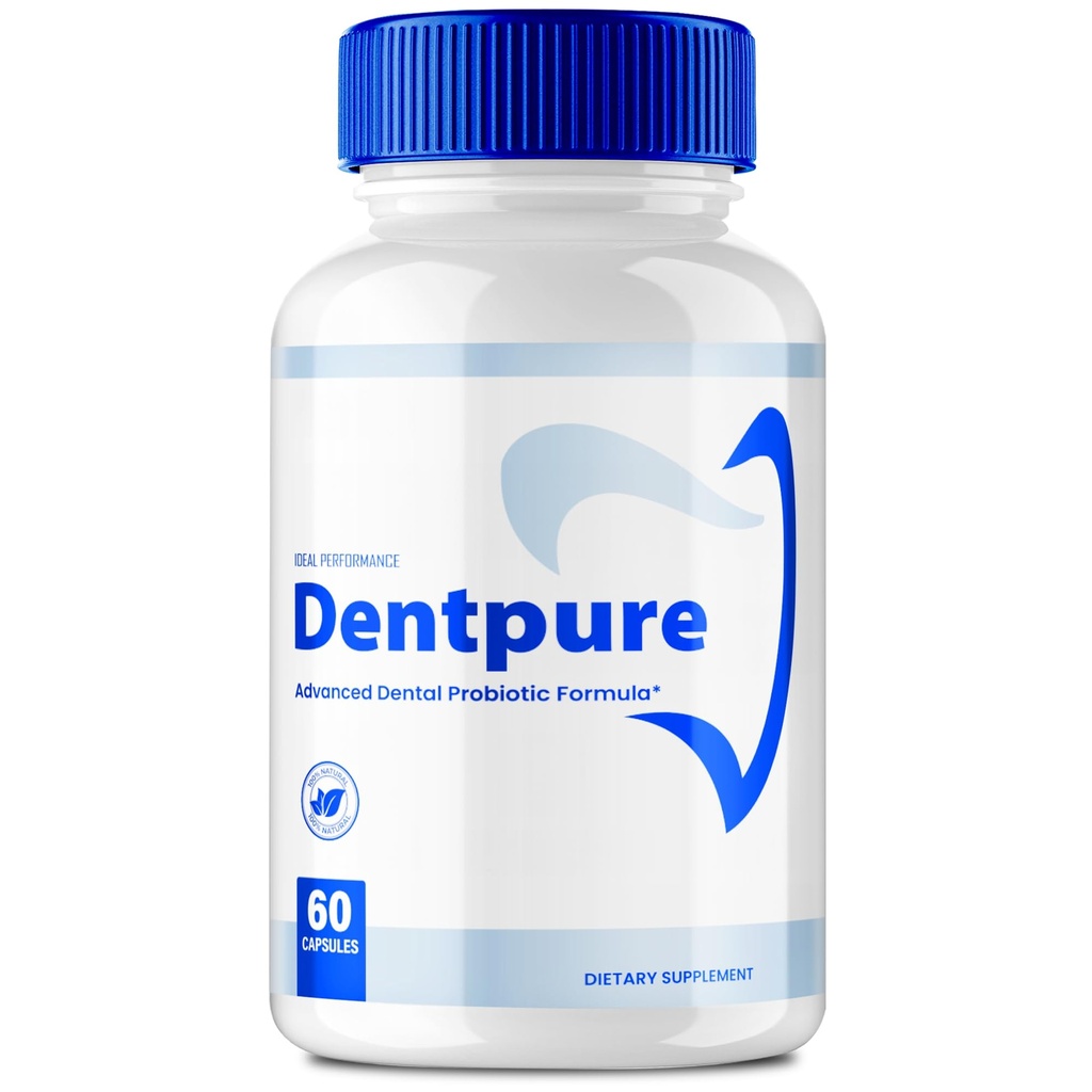 Dentpure Oral Probiotics for Teeth and Gums Capsules, Dentpure Supplement Pills - Maximum Strength, Advanced All Natural Probiotics for Fresh Breath Dental Wellness, Dent Pure Reviews (60 Capsules)