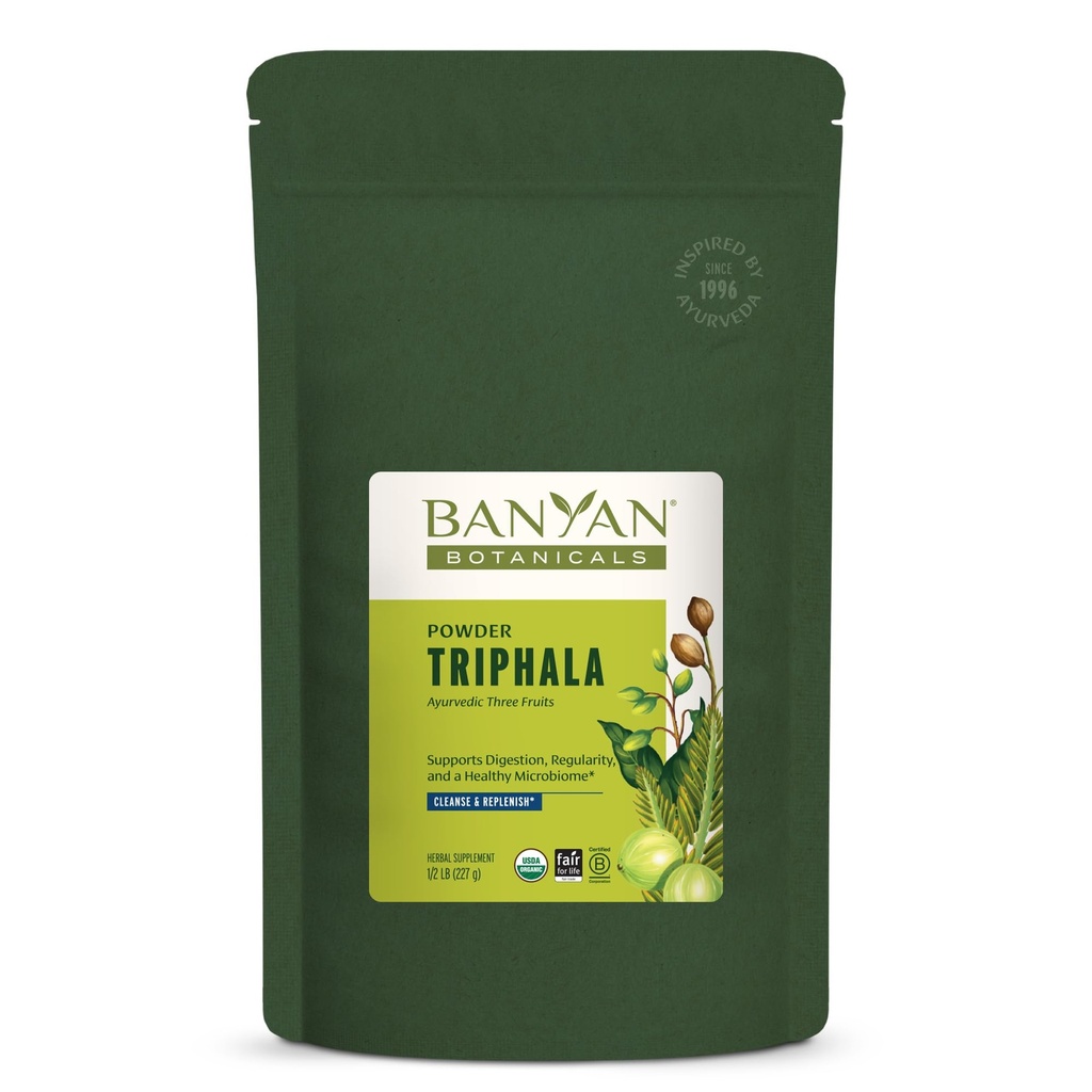 Banyan Botanicals Triphala Powder - Organic Digestion Supplement with Amla, Haritaki & Bibhitaki Digestion, Colon Support & Healthy Gut Microbiome*