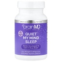 BRAINMD Quiet My Mind Sleep Supplement - Natural Sleep Aid with Magnesium, GABA, and Melatonin - 60 Capsules