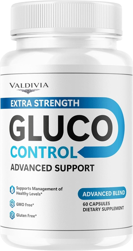 Gluco Control - GlucoControl Capsules Advanced Support Supplement All Natural Premium Formula Blood Support Capsulas Multivitamin for Overall Health & Wellness, 60 Capsules for 1 Month