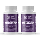 60 mg High Dosage Melatonin Supplement - Extra Strength High Potency Sleep Support, Vegan Non-GMO, Made in USA, Easy-to-Swallow Capsules 120 Count (120 Servings)