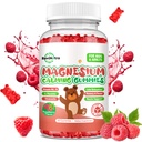 Magnesium Gummies for Kids - Magnesium Glycinate Gummies Complex with L-Theanine, Vitamin B6, D3 for Kids & Adults Calm, Sleep, Relaxation, Brain, Bones,Sugar Free Raspberry 60ct