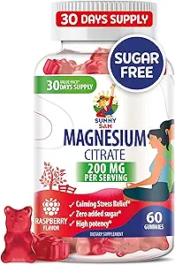 Magnesium Gummies for Kids & Adults - 200mg - Kalm Magnesium Kauwen - Magnesium Citraat Kauwbare Supplement voor Mood & Muscle Support