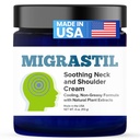 Basic Vigor Migrastil kalmerende nek & schouder crème - snelle acting & krachtige - niet-grote thematische crème (4 oz.) Gemaakt in de VS