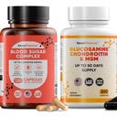 Blood Sugar Complex & MSM Glucosamine Chondroitin Bundle – 120 + 200 Capsules – Herbal & Nutritional Supplement Combo – 4-Month + 50-Day Supply