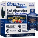 Liquid Glutathion Supplement, Lemon Berry Flavored Acerola Energy Booster w/Zinc, Dagelijkse Vitaminen & Mineralen, Zero Sugar Formulatie, Dagelijks Auto-Immune Ondersteuning voor Volwassenen, 0,34 fl oz, Pack van 60