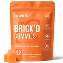 CUPIDS BRICK'D GUMMIES, For Mood, Energy & Vitality - Fun Treat, 1 Pack | 8-In-1 Herbal Pineapple Gummies With Ginger & Black Pepper. Gluten-Free. Easy To Take Daily. 60 Gummies Per Bottle.