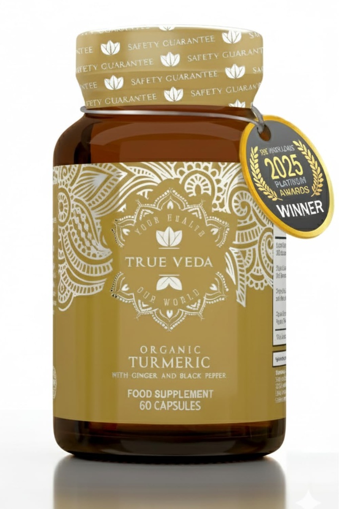 USDA Organic Turmeric Supplement with Ginger and Black Pepper | Turmeric Curcumin Supplement Vegan Capsules | Natural Tumeric Root Extract | with Turmerones Curcuminoids Polysacharides | 60 Pills