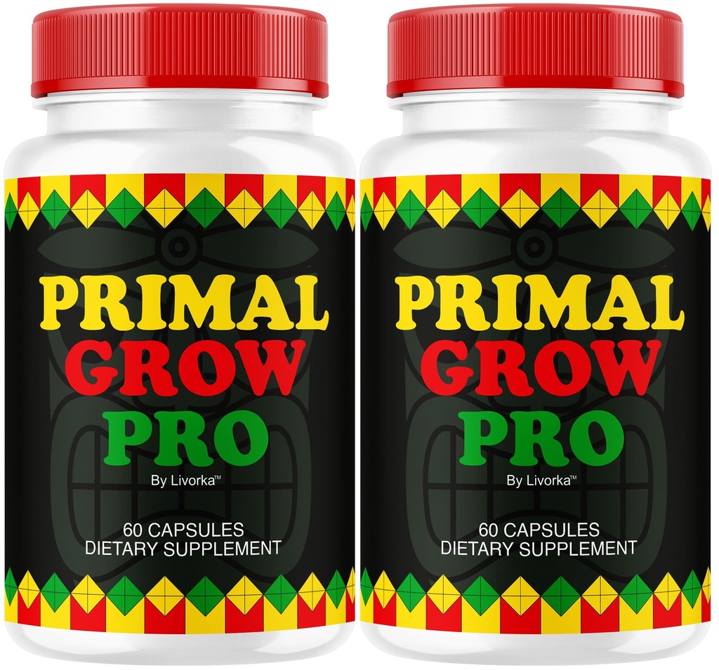 (2 Pack) Primal Grow Pro for Men - Official Primal Grow Pro Advanced Formula Premium Supplement Pills for Men - Maximum Strength, Natural Support Overall Health & Wellness, 120 Capsules for 2 Months