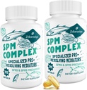 Zdoroviye SPM Supplement - Specialized Pro-Resolving Mediators and SPMs Precursors Complex for Balanced Immune Response, Brain, Tissue & Cellular - 120 Softgels (2 Fles)