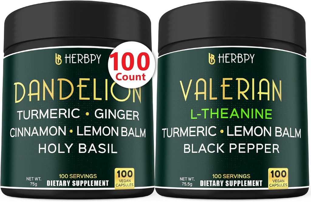 Bundel 6in1 Paardenbloem Supplement & 5in1 Valeriaan wortelsupplement