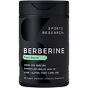 Sports Research Berberine - Herbal Ayurvedic Metabolic Health Support - 1000mg - 120 Capsules - Vegan Certified, Gluten-Free, Non-GMO