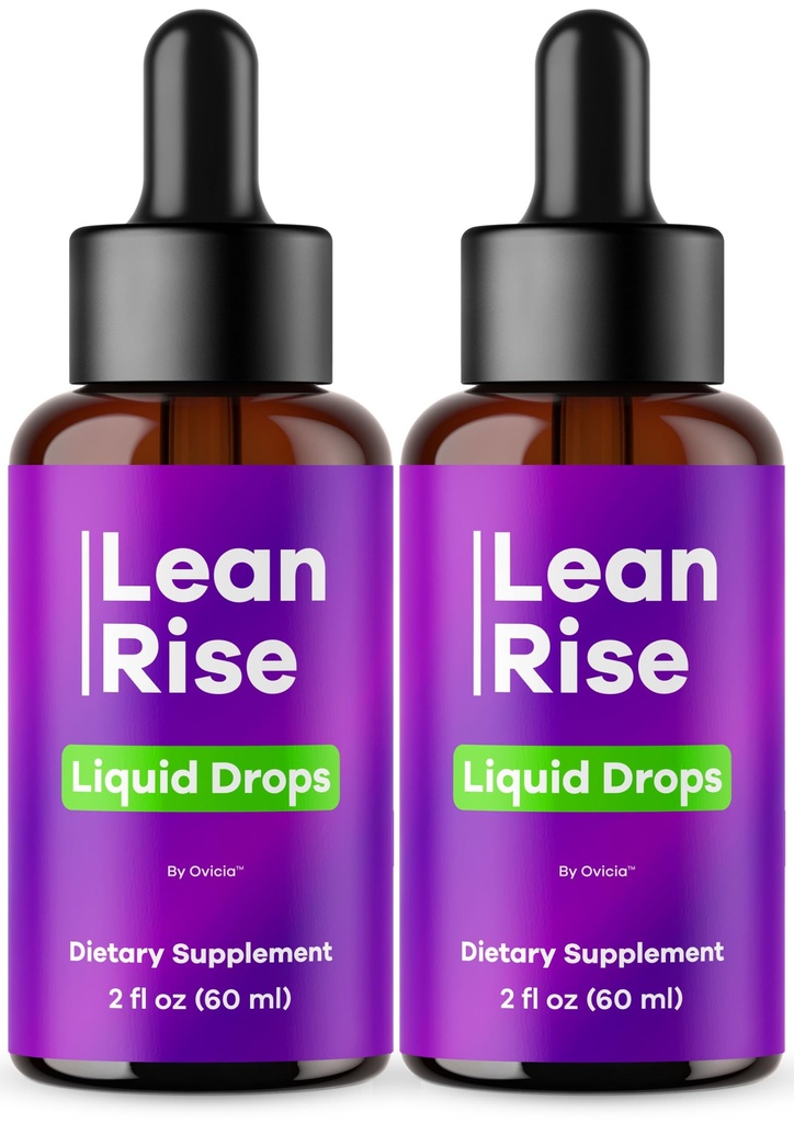 (2 Pack) Lean Rise Drops - Official LeanRise Oral Liquid Drop Advanced Formula Support for Maximum Strength, All Natural Ingredients Vitamins for Overall Health & Wellness, 2 Bottles for 2 Months