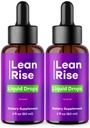 (2 Pack) Lean Rise Drops - Official LeanRise Oral Liquid Drop Advanced Formula Support for Maximum Strength, All Natural Ingredients Vitamins for Overall Health & Wellness, 2 Bottles for 2 Months