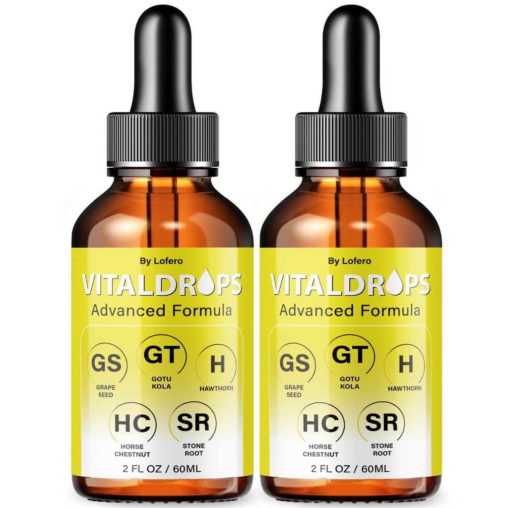 (2 Pack) Vital Drops, VitalDrops Liquid Supplement Balance Shape Curves Natural Wellness Loss Support Formula Vitamin Maximum Energy Pre Workout Booster Healthy Digestion Sexy Slim Body Sculpt (4 oz)
