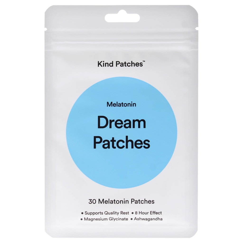 Kind Patches Melatonin Dream Patches - Sleep Patches - Sleep Aid with Ashwagandha to Improve Rest - Overnight Use - 30 Count