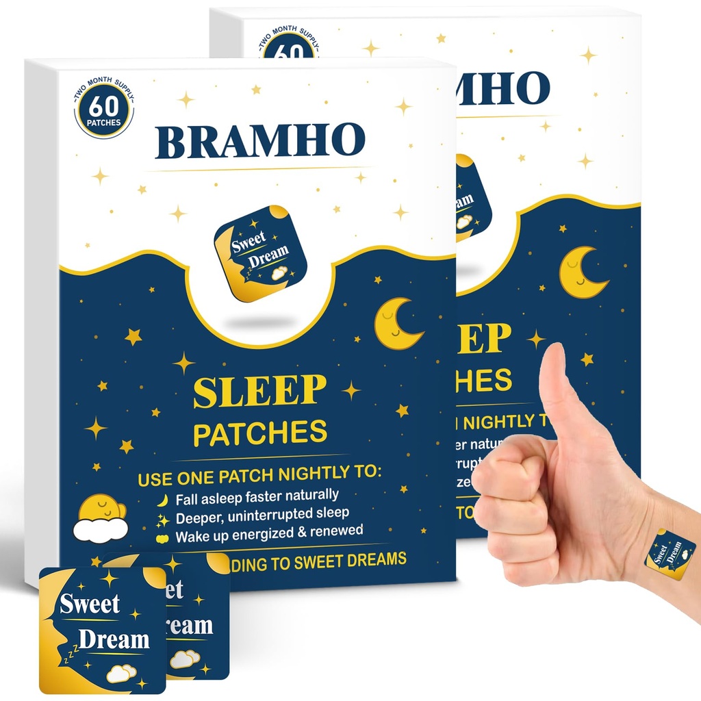 Sleep Patches for Adults with Melatonin, Magnesium and Sour Cherry Extract - Plant-Based Sleep Aid - Easy to use Suitable for Both Men and Women-2 Box 120 Count -PP1