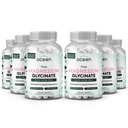 Organics Ocean Pure Magnesium Glycinate with Zinc - Maximum Strength Chelated Magnesium Supplement for Women and Men for Muscle Cramps and Sleep Support - 6 Bottles