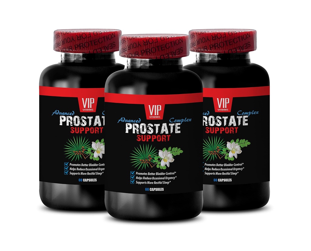 Saw Palmetto for Prostate Wellness - Prostate Support - Pygeum for Prostate Health, Red Raspberry for Wellness, Graviola for Prostate Support, Green Tea for Prostate Wellness 3 Bottles 180 Capsules
