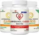 CoQ10 600mg 1PCS Bundel met 1000mg Liposomale CoQ10 Ubichinol Supplement 2PCS
