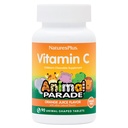 Natures Plus Dierenparade Suikervrije kinderen Vitamine C, natuurlijke sinaasappelsap smaak - 90 Kauwbare dierlijke vorm tabletten - Immune Ondersteuning - Glutenvrij - 45 Servers