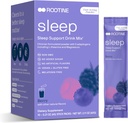 Sleep Supplement, Melatonine-vrij Magnesium Kalm poeder, GABA, L-Theanine, Myo-inositol, Kalme slaapdrank Mix om te helpen ontspannen, slaappoeder, Magnesium poeder voor slaap, Super Kalm Drink Mix 24pk