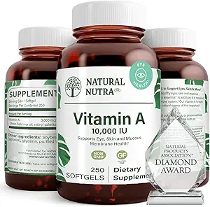 Natuurlijke Nutra Vitamine A 10.000 IE Softgels 