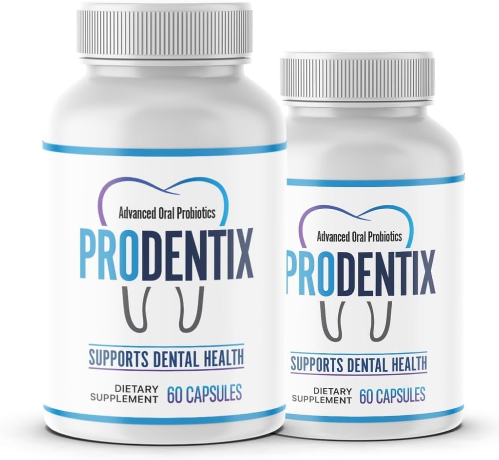 ProDentix Probiotic Supplement, 40 Billion CFU, 60 Capsules, Supports Dental and Digestive Health, BioDentix Vegetable Dietay Supplements (120-Count)