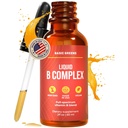 Vitamine B Complex Liquid Drops - Sterkte Sublingual Formula, maximaliseert Absorptie & Boosts Energy - B1, B2, B3, B5, B6, B7, B9, B12 - Natural Vegan Supplement for Immunity (B Complex)