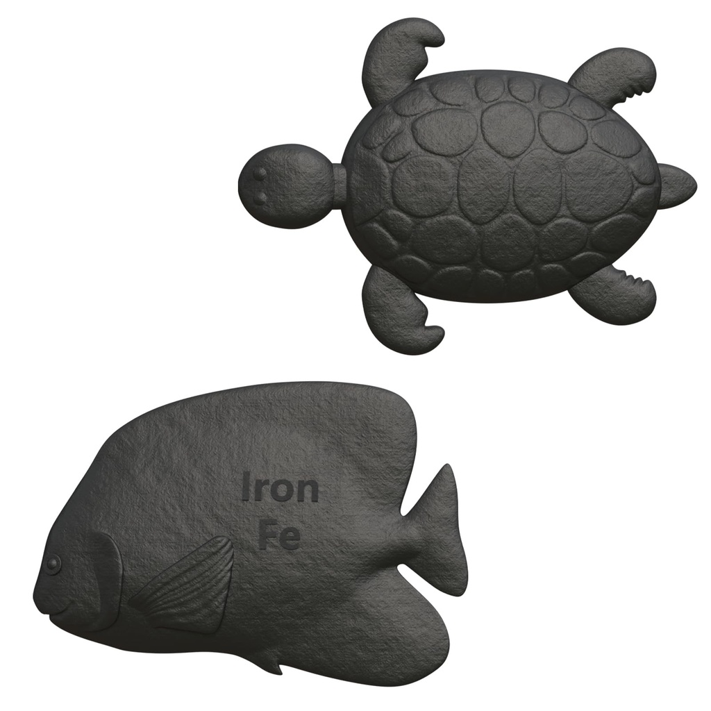 Iron Fish 2 Pack, lron Fish Cooking Tool, Boosts Iron in Food & Water, Ideal for Anemia, Athletes & Vegans, (Fish + Turtle)