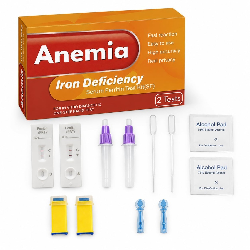 Iron Deficiency at Home Test Kit – Anemia Iron Test Kit 2 - Pack | Quick Response, Accurate Results, Suitable for Both