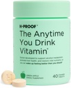 H-PROOF The Anytime You Drink Vitamin, Liver Health & Immunity Support with Electrolytes, Milk Thistle, and Vitamins B & C - 40 Chewable Tablets (20 Servings), Vegan, Green Apple