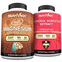 Nutrivein Premium Fadogia Agrestis and Tongkat Ali Supplement & Magnesium L-Threonate Bundle: Tongkat Ali Fadogia Agrestis and Magnesium Threonate Supplement Pair for Fitness, Recovery, & Vitality