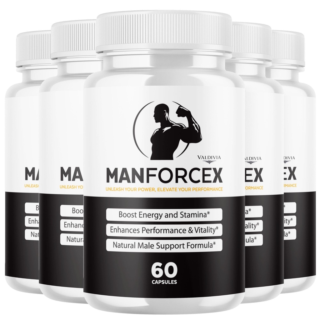 Valdivia (5 Pack) Man Force X Capsules - Official ManForceX Supplement, Premium Formula, Natural Vitamins for Health & Wellness - 300 Capsules for 5 Months