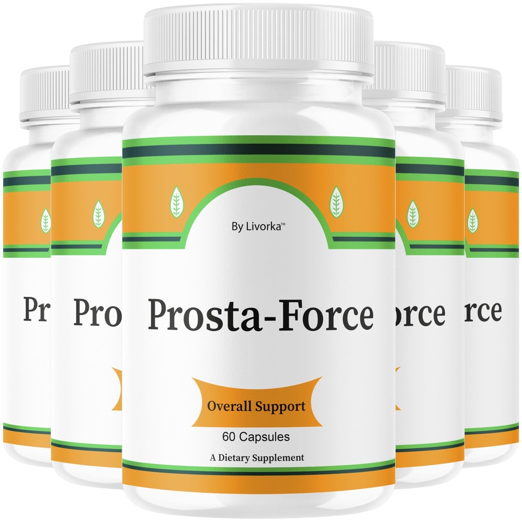 (5 Pack) ProstaForce Capsules - Official ProstaForce Supplement Support Capsules Advanced Formula Daily Premium All Natural Pills Multivitamin for Overall Health & Wellness, 300 Capsules for 5 Months